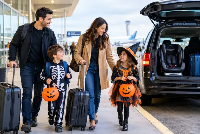 traveling with kids on halloween