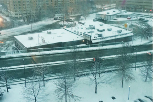 snow in boston