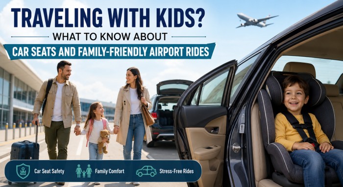 traveling with kids, car seats and airport rides