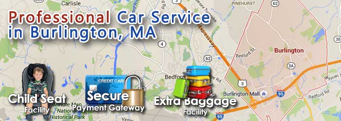 Professional car services and airport taxi in Burlington Ma
